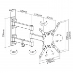 Termék kép 5 a(z) Kruger&Matz KM1302 tv fali konzol dönthető  13"-42" termékhez
