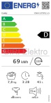 Termék kép 2 a(z) Candy CSO4 1275TE/1-S keskeny elöltöltős mosógép, 7 kg, 1200 centrifuga, Gőz, SmartPro termékhez