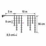 Termék kép 4 a(z) Home KKF600D10M Led-es sziporkázó jégcsap fényfüggöny 600 db melegfehér DOT LED, átlátszó vezeték, 10 méter, hálózati adapter, kül- és beltéri kivitel termékhez