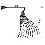 Termék kép 4 a(z) Home ML 200/WW Micro LED-es fényfüzér-köteg, 10 füzér / 20 LED, melegfehér, kültéri kivitel termékhez