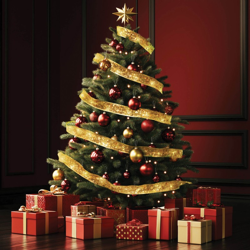 Termék kép a(z) Home RLS10WW LED-es szalag mintákkal, arany színű szalag, 8 funkció, 100db melegfehér LED, 10m hosszú, 5cm széles, elemes tápellátás, beltéri kivitel termékhez