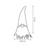 Termék kép 3 a(z) Home KDD28 LED-es manó fej, beltéri kivitel, melegfehér LED világítással, be/ki kapcsolóval, elemes tápellátás termékhez