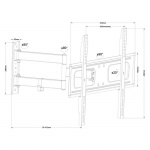 Termék kép 2 a(z) Cabletech UCH0210 Falitartó LCD/LED TV-hez 37-70coll max. 50kg termékhez